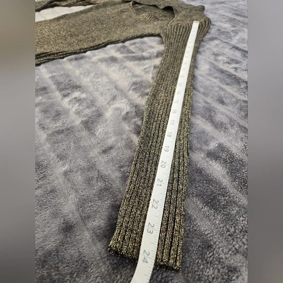 Say What Ribbed Knit Sparkly Long Sleeve Dress Size Medium - Picture 7 of 7